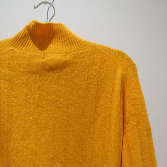 J. CREW Ribbed Mockneck Sweater in Supersoft Yarn Tangerine Orange - Size XL - Picture 12 of 14